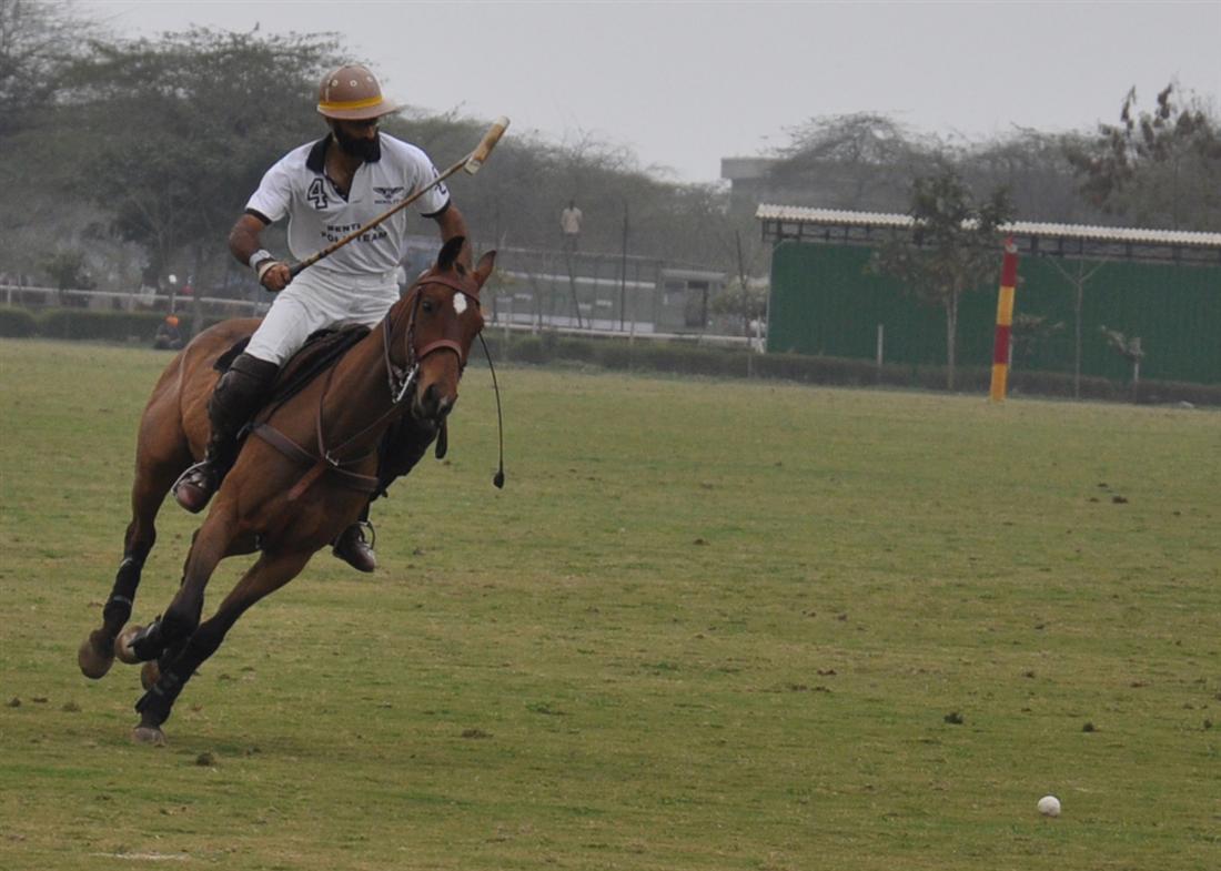 Bentleys Col Navjit Sandhu and his polo pony display fine maneuverability