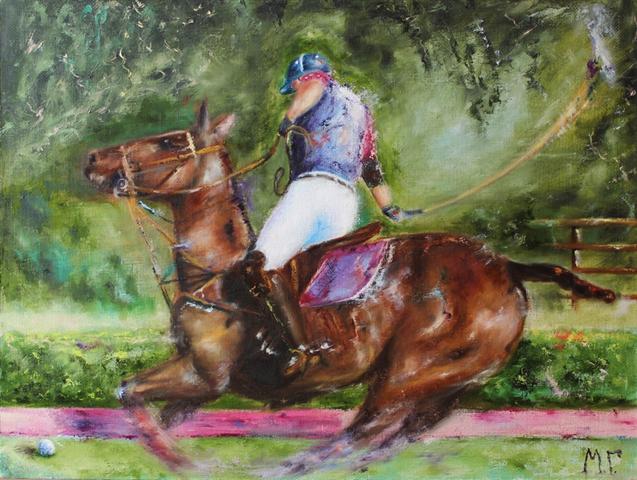 3000 for sale. Polo IX. 60х80. oil on canvas Small